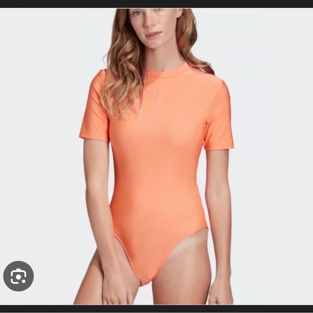 Adidas Peach Short Sleeve bodysuit